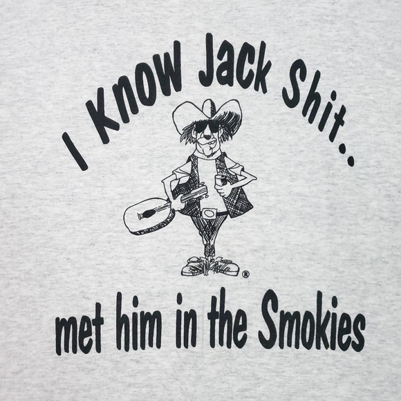 Vintage 90s I Know Jack Shit Funny Schitt Family Story Smokies T-shirt Humor - Picture 2 of 7